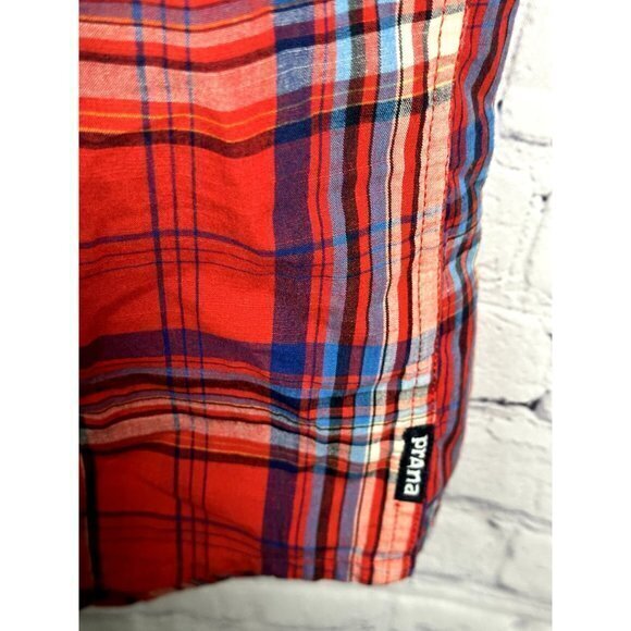 PRANA MENS SHORT SLEEVE PLAID BUTTON FRONT SHIRT (M)  NEVER WORN, NO TAGS    F-2 - Picture 4 of 6